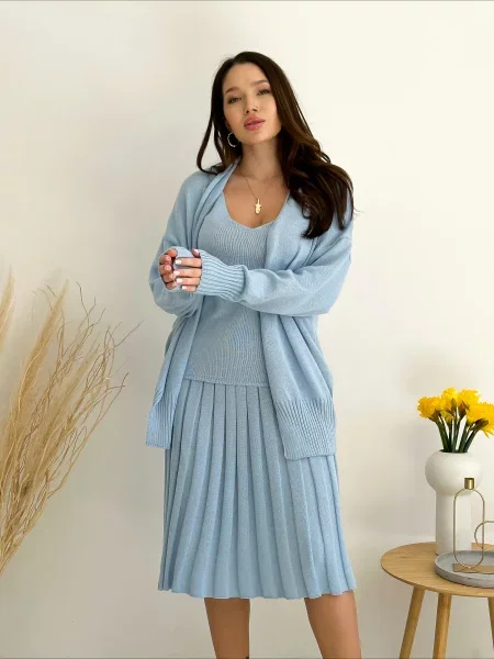 Кардиган ART KNIT бавовна/акрил блакитний