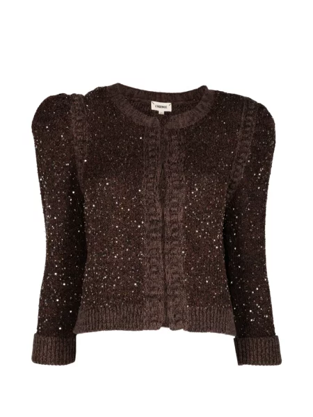 Cardigan L'agence cu paiete maro