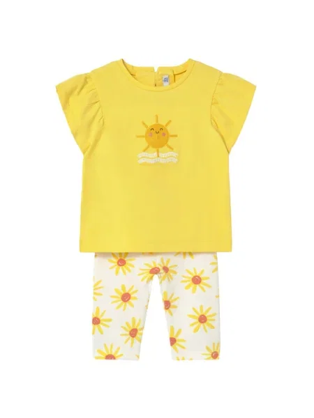 Mayoral Set tricou și leggings galben