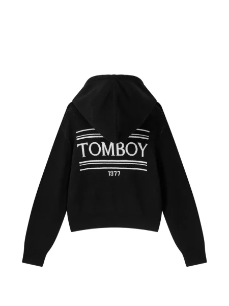 Hanorac cu glugă Tomboy cu autograf negru