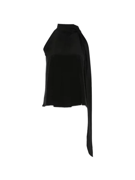 Top Max Mara fără mâneci din crep negru