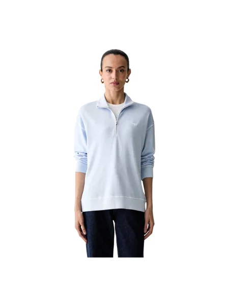 Gant bluza z lyocellem niebieska