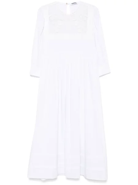 Rochie midi Vivetta cu broderie alb