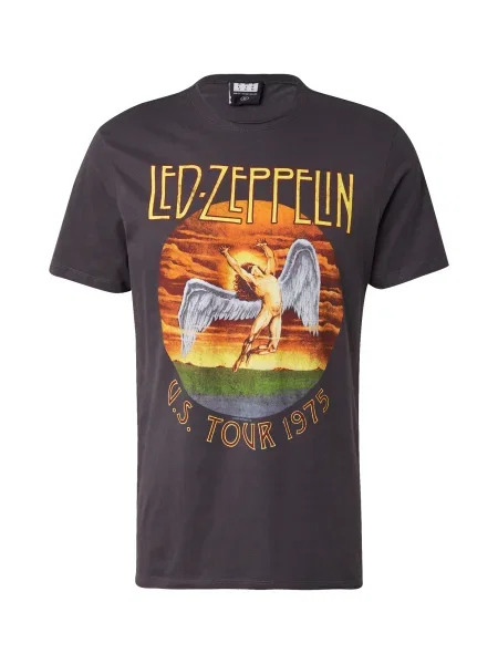 AMPLIFIED Póló LED ZEPPELIN TOUR dohánybarna antracit / sötétzöld sárga