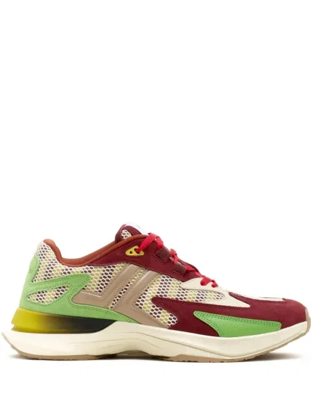 Sneakerși Lanvin cu șireturi din dantelă roșu