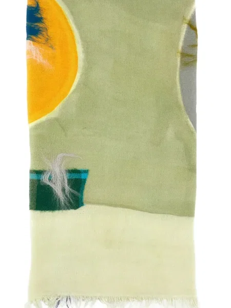 Fular Exquisite J cu franjuri verde
