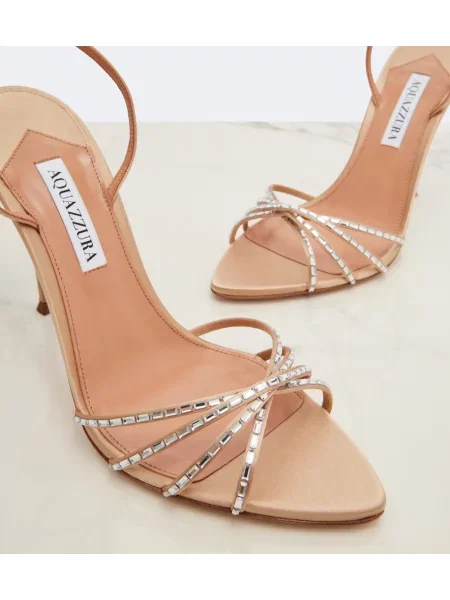 Papuci tip mules Aquazzura bej