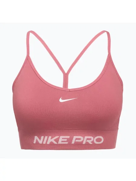Спортен сутиен Nike Pro Seamless Light Support peony/white бяло