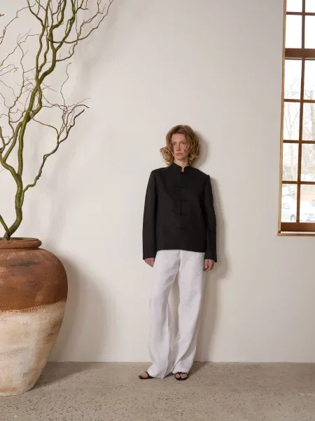 Лляний Жакет GNIZDO чорний