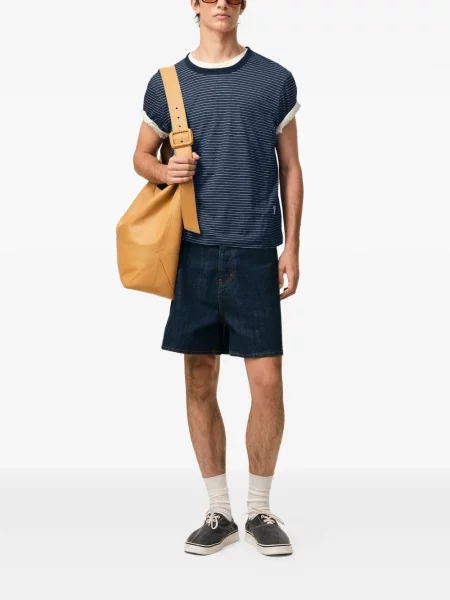 Tricou Ami Paris cu dungi albastru