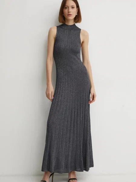 Ivy Oak rochie maxi evazati gri