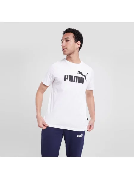 Koszulka z logo Essentials PUMA White biała