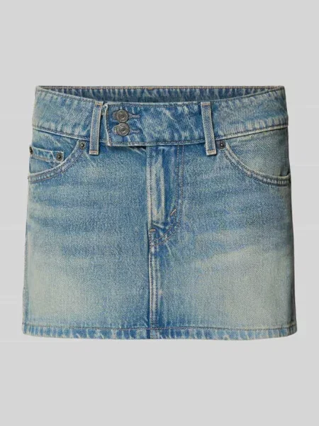 Spódnica jeansowa z efektem znoszenia i wpuszczanymi Levi's