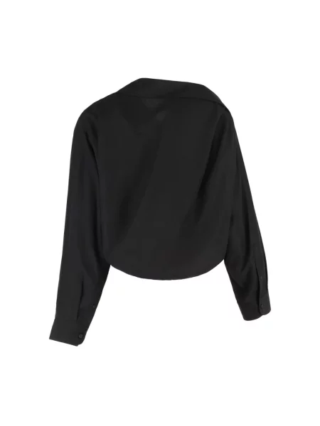 Lniana koszula Balenciaga czarna
