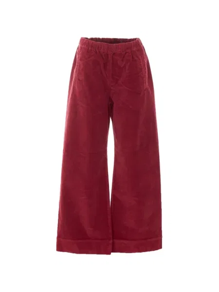 Pantaloni True Avenue de catifea roșu