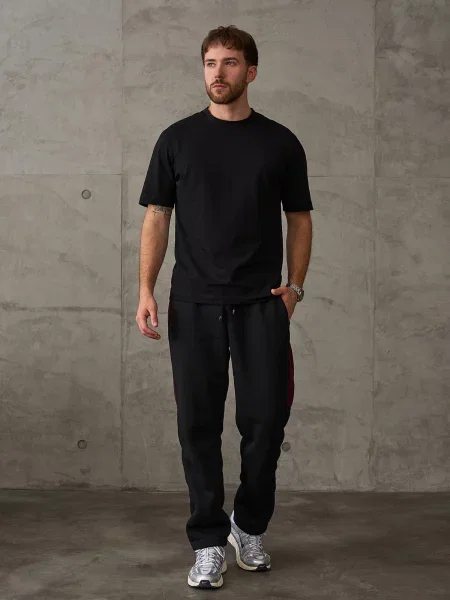 Штани спортивні ISSA Plus комбінований верх чорний