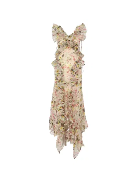 Rochie Marques'almeida cu model floral cu imagine asimetrică
