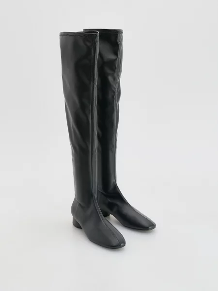 Сапоги Reserved до колена черные