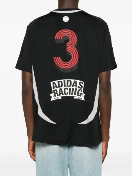 Jeansy Adidas z nadrukiem czarne