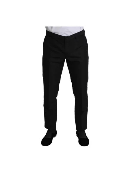 Skinny garnitur Dolce And Gabbana wełniany czarny