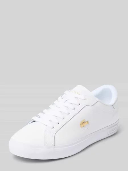 Sneakersy z naturalnej skóry bydlęcej Lacoste białe