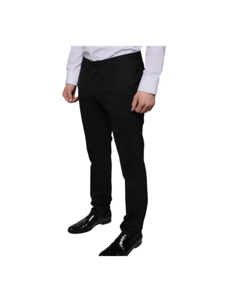 Skinny spodnie Dolce And Gabbana wełniane czarne