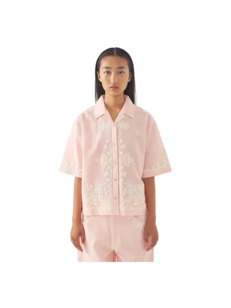 Haftowana koszula Antik Batik różowa