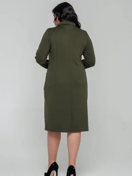 Сукня міді All Posa віскоза/поліестер хакі