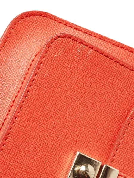 Geanta de piele Furla din piele portocaliu