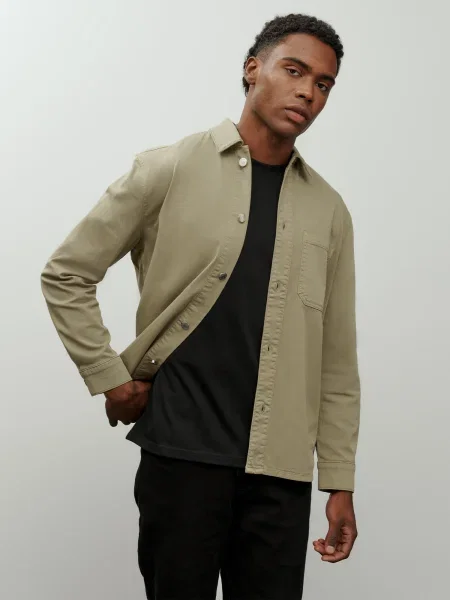DAN FOX APPAREL Cămașă Essential oliv