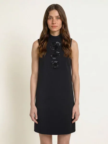 Šaty Max Mara Studio s kamínky černé