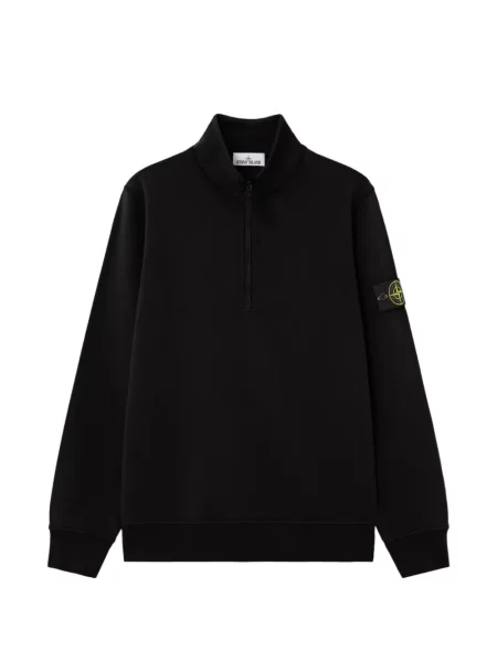 Hanorac din fleece Stone Island din fleece cu strasuri negru