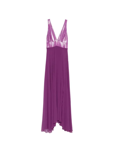 Rochie maxi Le Rjtange cu decolteu în V violet