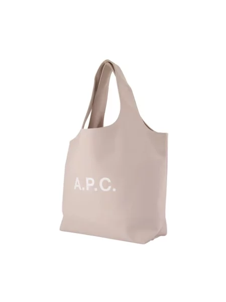 Shopperka A.p.c. skórzana różowa
