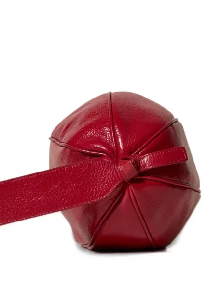 Geanta crossbody Hereu din piele zdrențuiți roșu