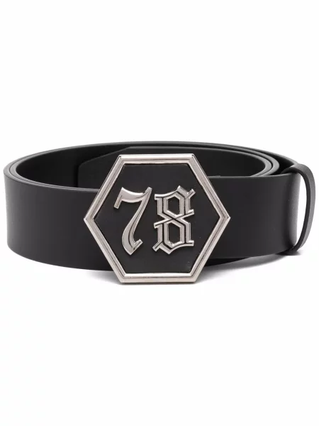 Pásek Philipp Plein s přezkou černý