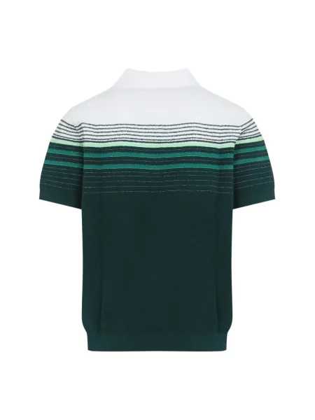 Dzianinowa koszulka polo Casablanca w paski z logo