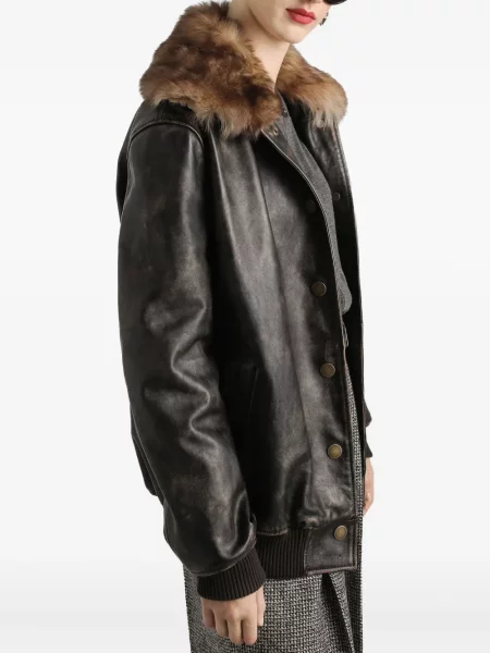 Geanta de piele Dolce & Gabbana maro