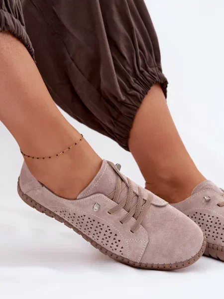 Mocasini Evento din piele alb