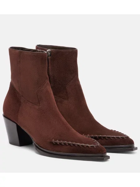 Botine Jimmy Choo din piele de căprioară cowboy maro
