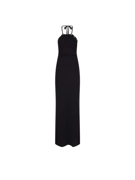 Sukienka maxi John Richmond z dekoltem halter czarna