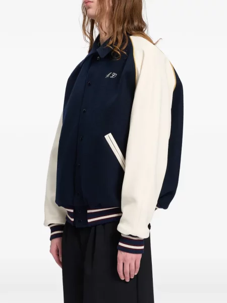 Geacă bomber Ann Demeulemeester cu broderie albastru