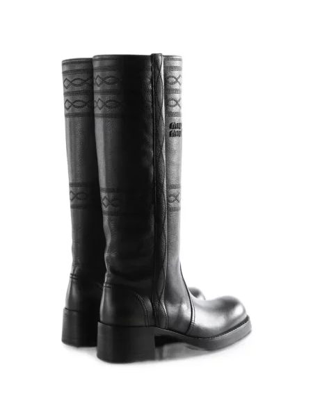 Botine Miu Miu din piele gri
