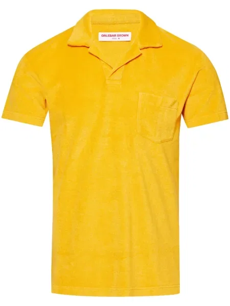 Polo Orlebar Brown din material terry portocaliu