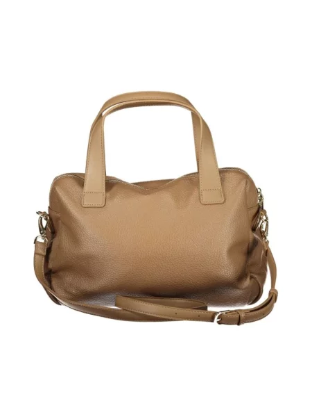 Lniana torebka Valentino Bags brązowa