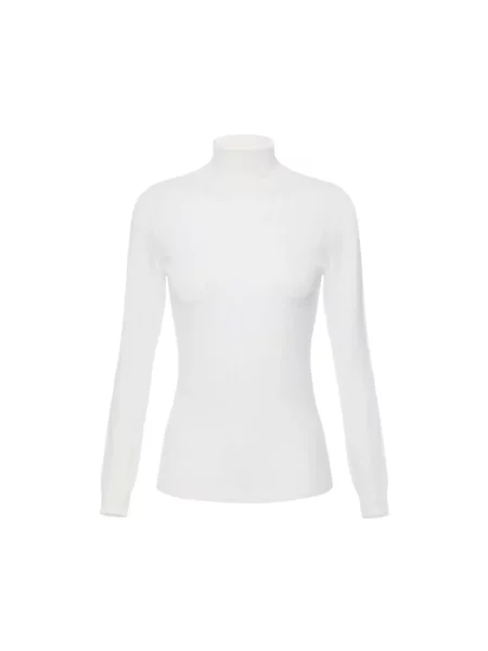 Sweter Elisabetta Franchi wełniany biały