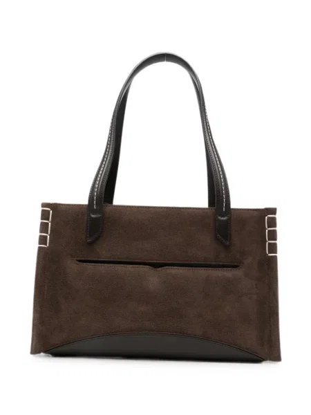 Geantă shopper Jw Anderson din piele de căprioară maro