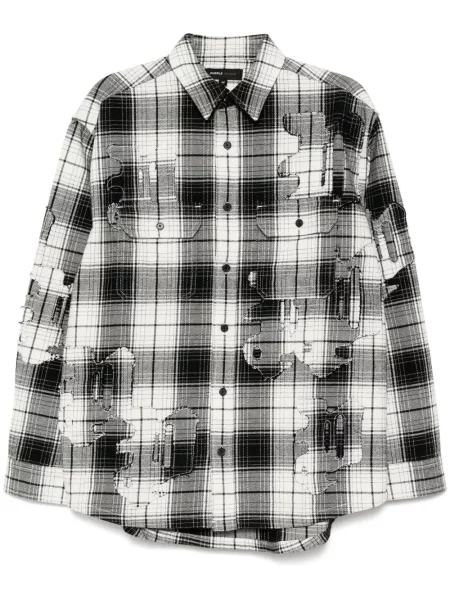 Риза Purple Brand с протрити краища черно