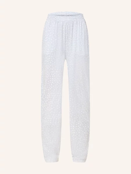 CALIDA Pyžamové kalhoty světlemodrá / offwhite bílé