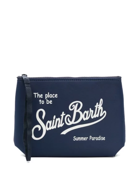 Geantă plic Mc2 Saint Barth cu autograf albastru